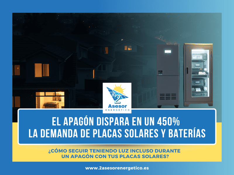 El apagón dispara en un 450% la demanda de placas solares y baterías