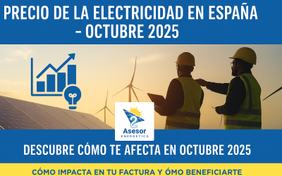 Cómo está evolucionando el precio de la electricidad en España en octubre 2025
