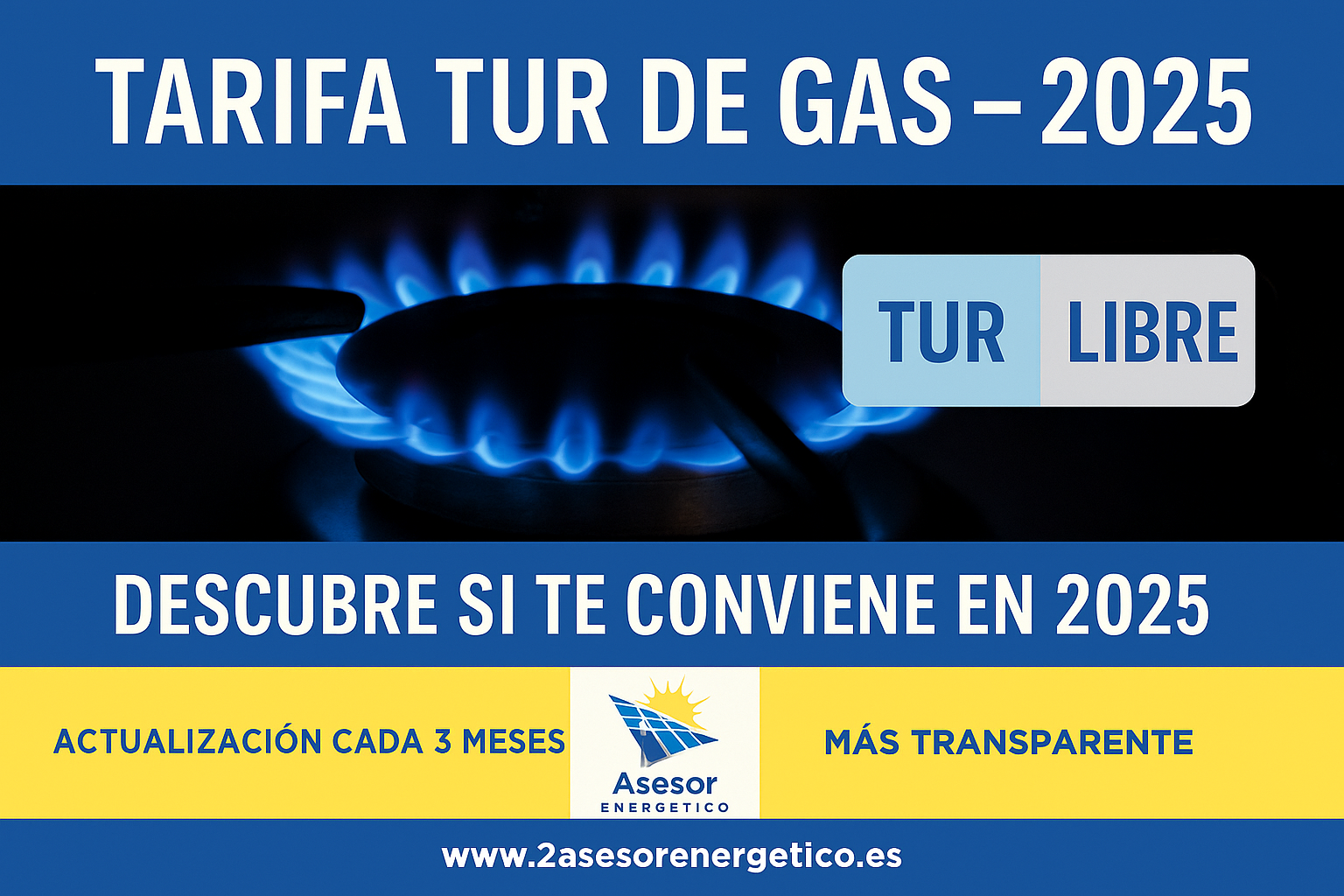 gráfico comparativo tarifa TUR regulada -tarifa regulada del gas TURfrente a tarifa libre de gas en España 2025