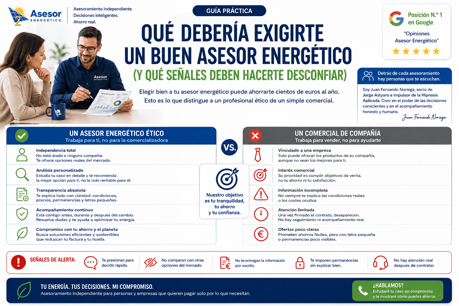 Blog de tu Asesor Energético 8 Diferencias entre un asesor energético independiente y un comercial de energía