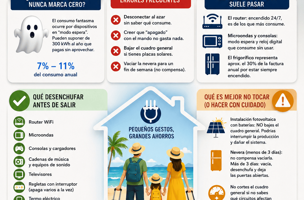 que desenchufar antes de las vacaciones