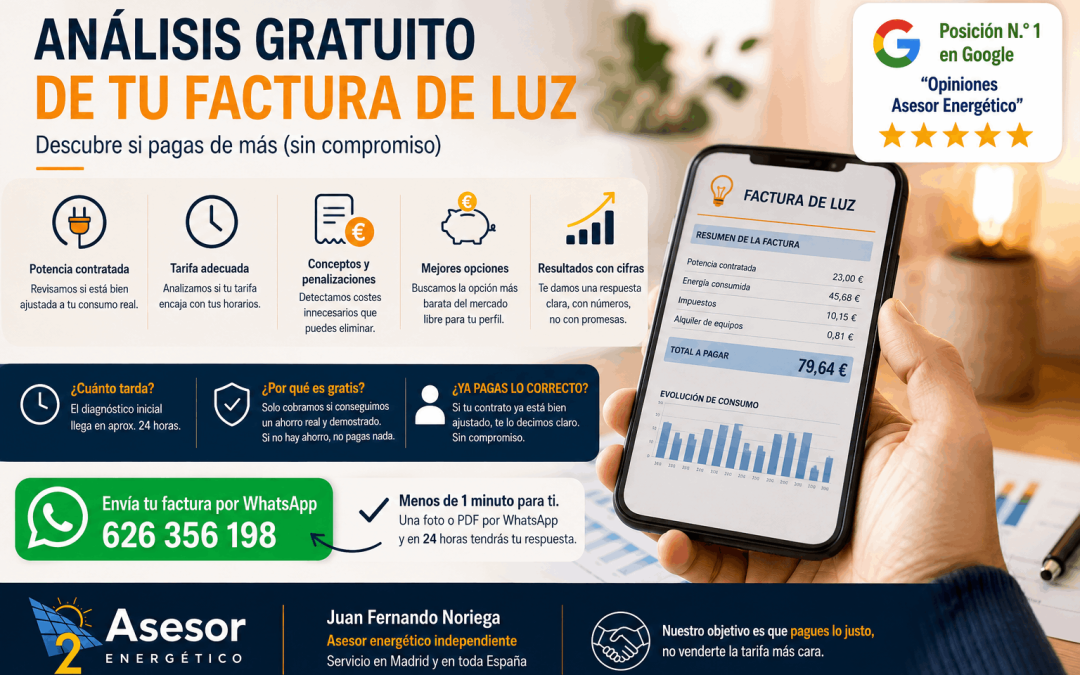 Análisis gratuito de factura de luz para particulares